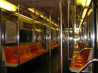 An empty subway car