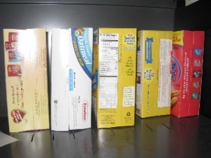 My boxes of oatmeal